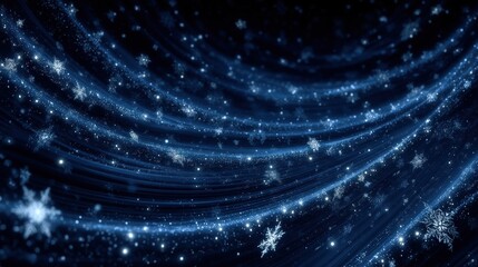 Obraz premium Close-up of a detailed snowflake against a dark night sky filled with bright stars.
