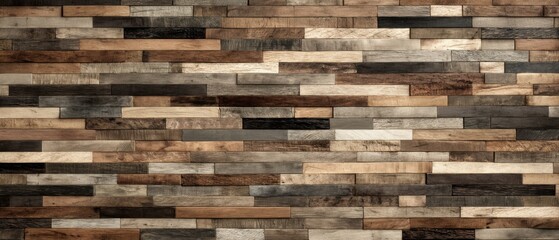 Rustic Wood Paneling Wall Texture Background Close Up Full Frame Horizontal View for Interior Design and Home Decor Projects