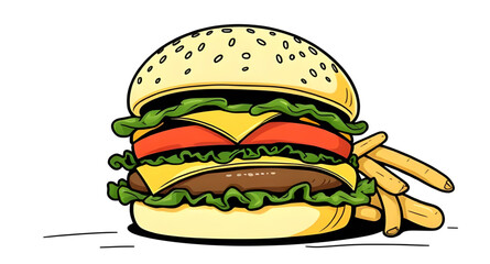 burger cartoon