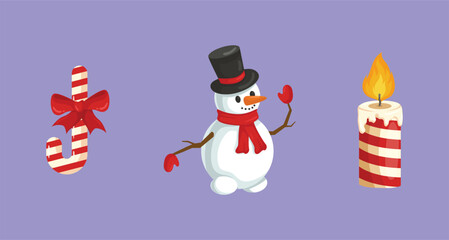 Set Icons Christmas elements