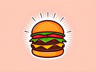 burger flat design, yummy burger vector, cartoon fast food, juicy burger illustration, gourmet burger vector, fast food clipart, burger isolated vector, burger cartoon art, burger bun illustration, bu