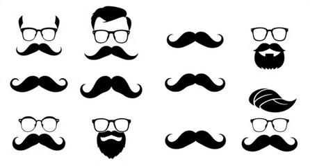 set of mustaches