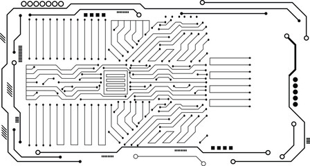 Electronic circuit board vector for technology and finance concept.