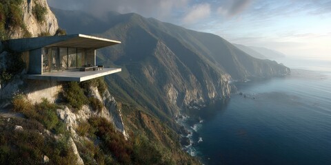 Cliffside Dream Modern House on Pacific Coast Highway.