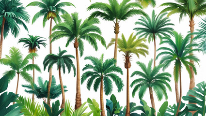 palm tree on white background