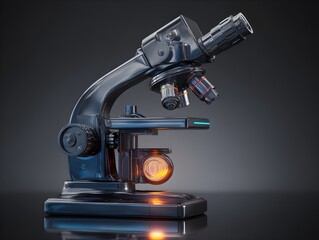 Fototapeta premium Hyperreal microscope focusing in side-profile shot revealing intricate cellular structures with unparalleled clarity and detail