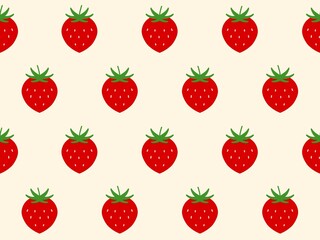 イチゴのシームレスパターン　A-3