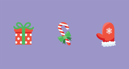 Set Icons Christmas elements