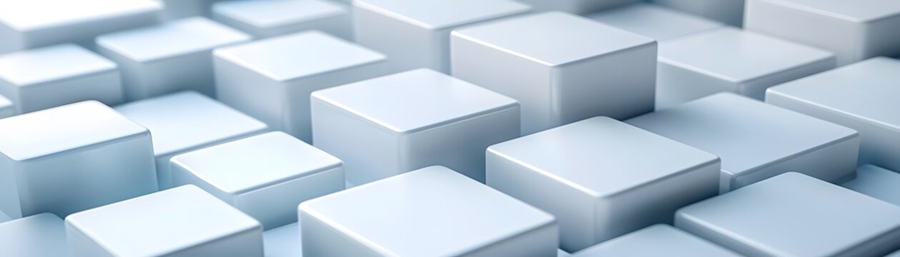 Abstract design of many light gray cubes