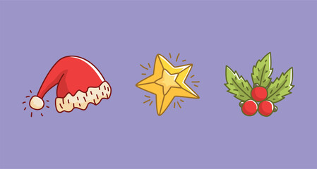 Set Icons Christmas elements