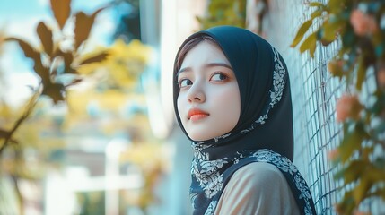 young woman in the field