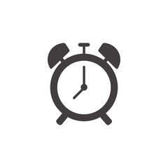 Alarm Clock Icon Minimalist Black White Time Symbol