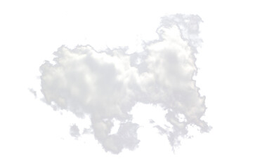 white cloud isolated on white