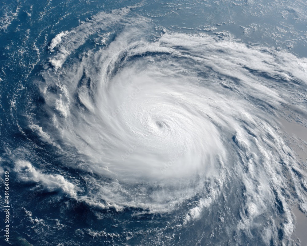 Aufkleber climate crisis visualization epic hurricane satellite imagery - cutting-edge meteorological research