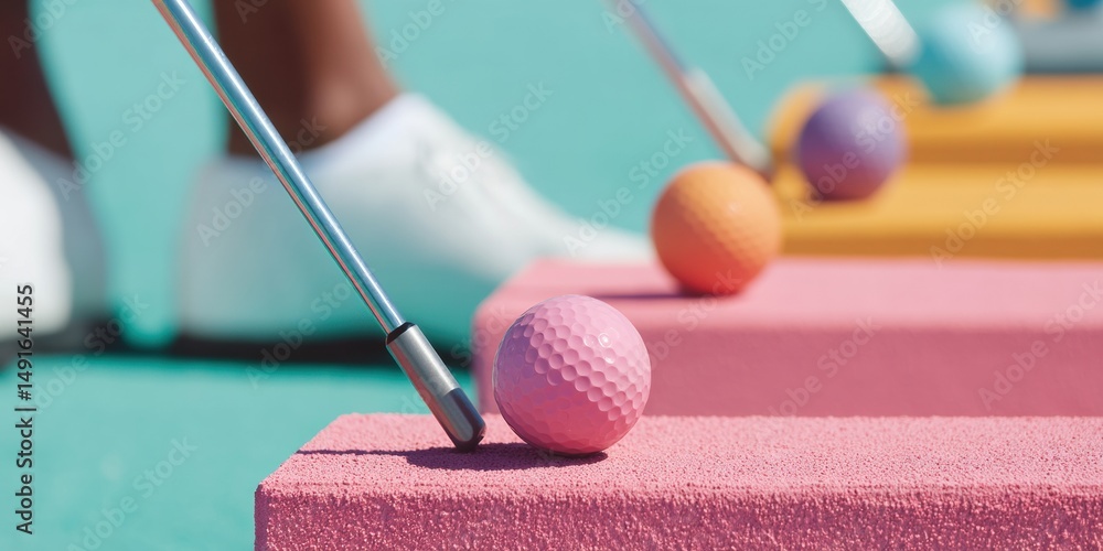Aufkleber pastel precision golf minimalist training aesthetics showcasing performance-driven design for next-g