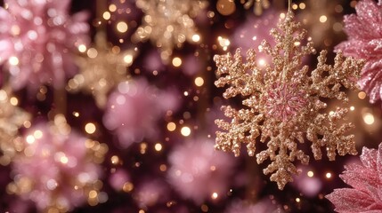 Close-up of a delicate snowflake resting on a tree branch in soft natural light.