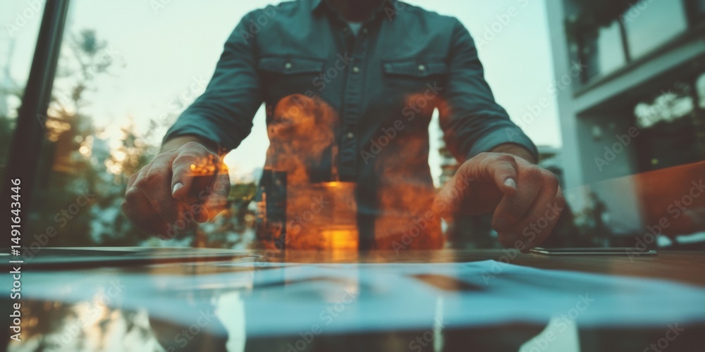 Aufkleber Transformative Corporate Insights Dynamic Professional Strategy Session with Innovative Data Visualization - Empowering Business Intelligence and Collaborative Decision-Making