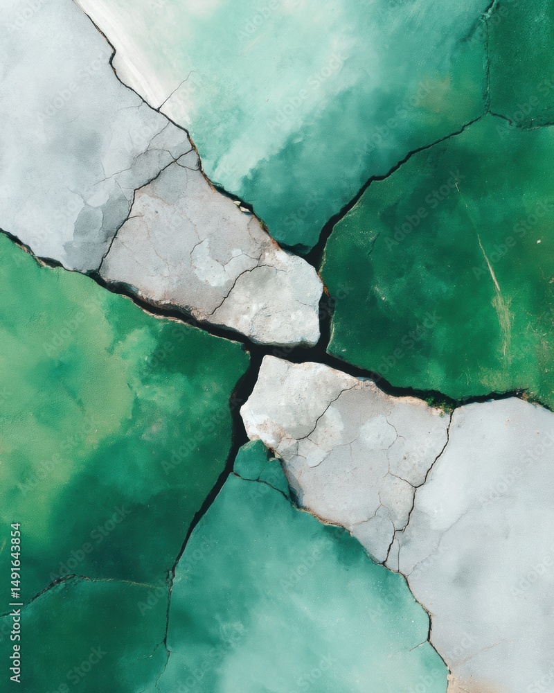 Aufkleber urban resilience aesthetics climate-adaptive infrastructure visualization with fractured textures - 