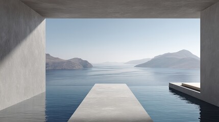 Infinity Pool Oasis Serene Seascape Escape to the Mediterranean.