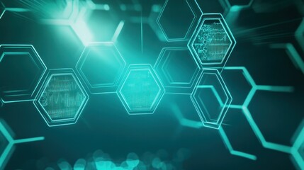 Fototapeta premium Abstract Tech Hexagon Network