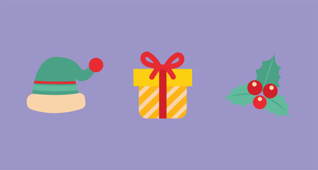 Set Icons Christmas elements