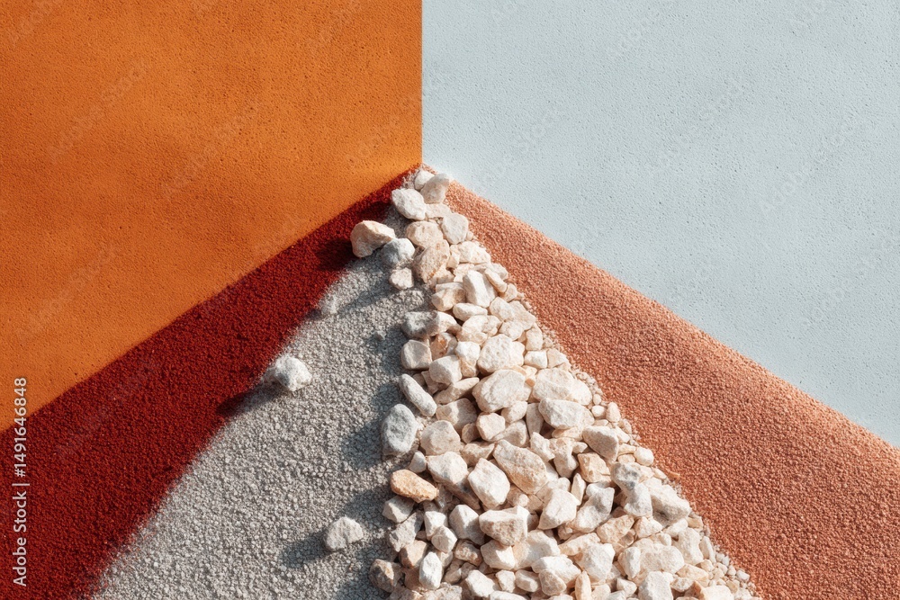Poster urban geometrics layered infrastructure texture revealing sustainable development and minimalist des