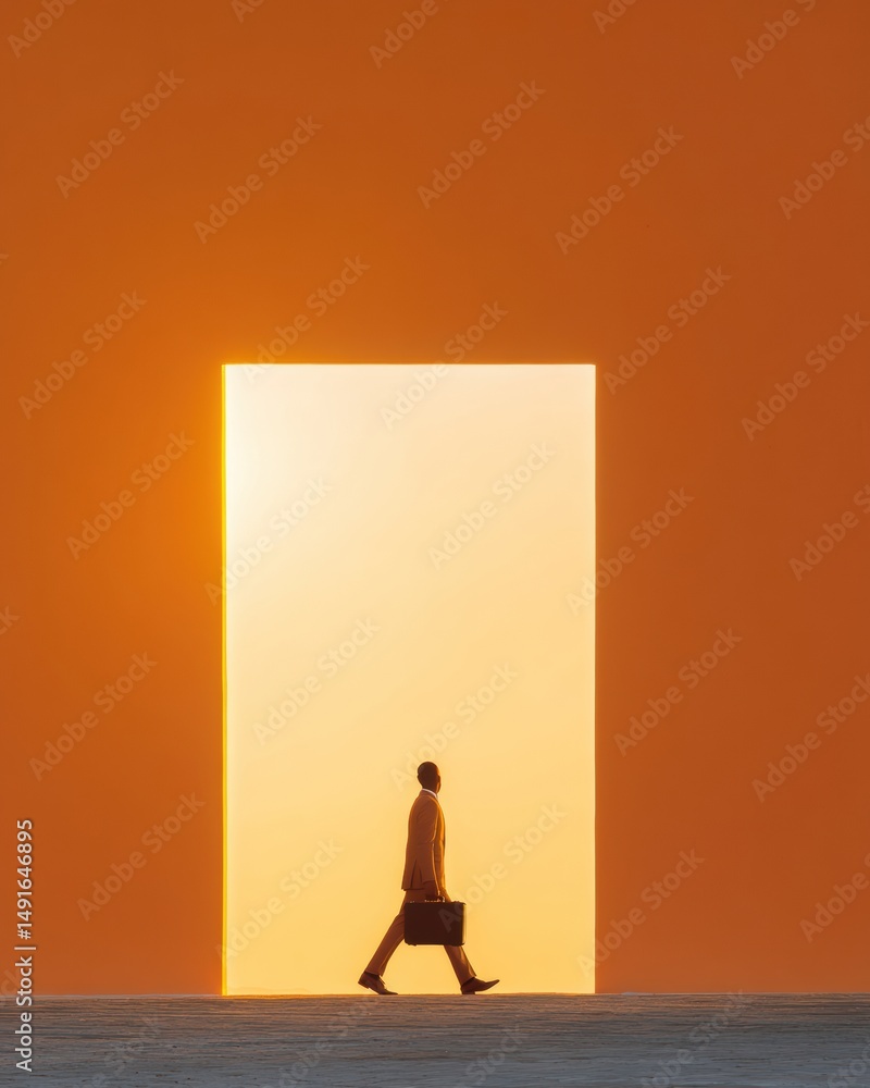 Aufkleber liminal horizons transformative career journey of millennial professional navigating minimalist corp