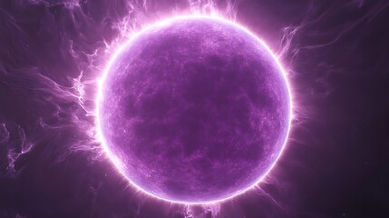 Abstract purple energy sphere