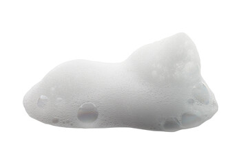 Soap foam or shampoo Soap foam texture or shampoo surface with bubble isolated with clipping path on background.