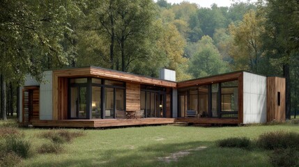 Modern Wood Cabin Secluded Getaway in Natures Embrace.