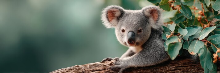 Eco-Conscious Wildlife Preservation Adorable Koala Sanctuary Moment Showcasing Sustainable Forest Ecosystem for Global Conservation Awareness and Immersive Nature Tourism
