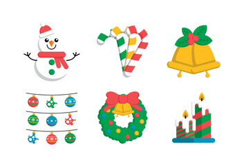 Set Icons Christmas elements