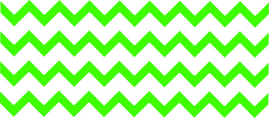 Green zigzag line pattern on white background. Simple and bold seamless design, suitable for backgrounds, textiles, wallpapers and modern graphic projects with a minimalist geometric aesthetic.