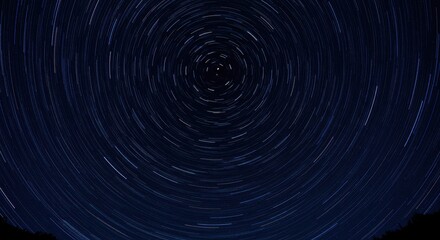 Circular Star Trails Night Sky Photography