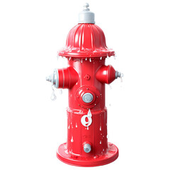 Title Red and white fire hydrant spraying water.
Suitable for fire safety promotions, emergency response campaigns, city infrastructure concepts, and urban design projects.