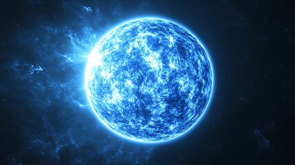 Fototapeta premium Blue planet in cosmic space