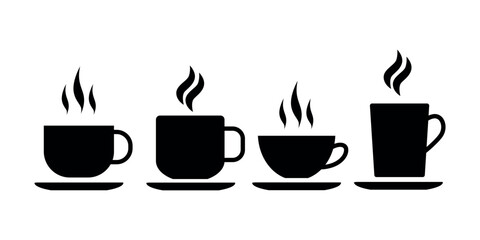 coffee cup icon with smoke