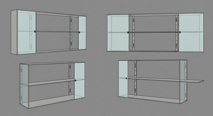 Wall mounted shelving designs
