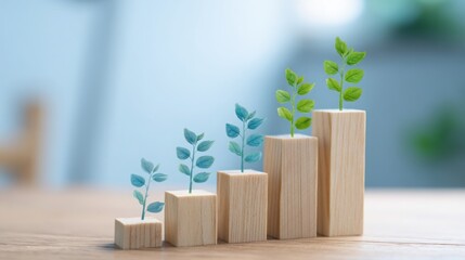 Plant growing from stacked blocks symbolizing startup growth and support for early-stage business development initiatives