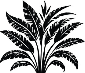 Tropical Plant landscape element vector illustration isolated on a white background