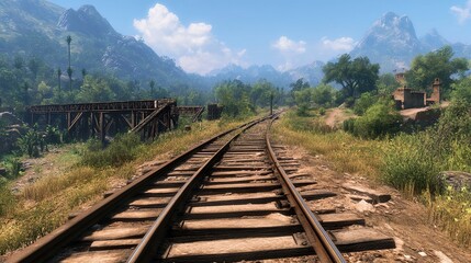 railroad in the mountains