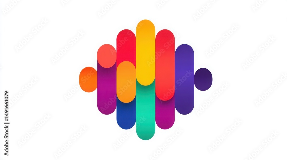 Poster vibrant and colorful design featuring bold colors and creative elements for identity and recognition