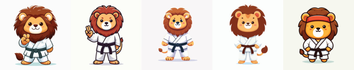 cute lion vector in karate costume © sarah16blakeyxh2
