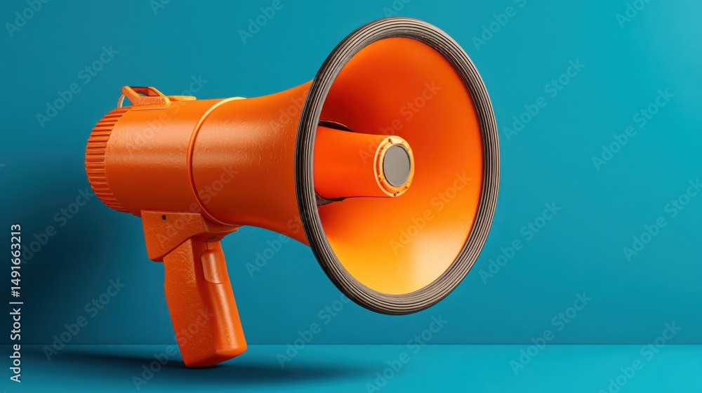 Poster megaphone illustrating time-saving outreach strategies and reusable messaging for effective communic