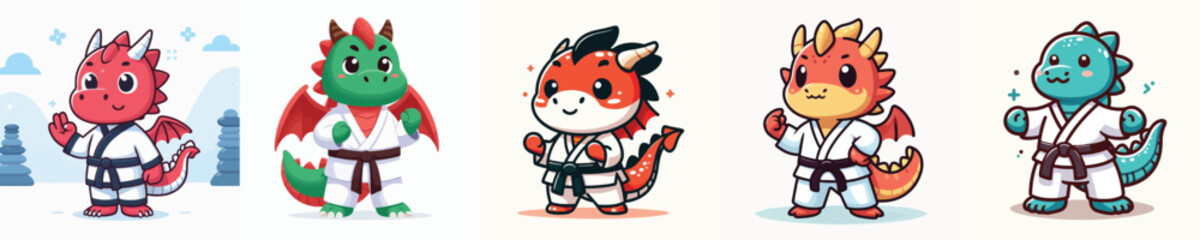 cute dragon vector in karate costume © sarah16blakeyxh2