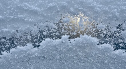 Stunning Frost Patterns on Frozen Surface