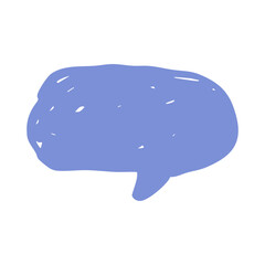 purple speech bubble marker pen isolated