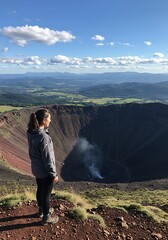 Naklejka premium Volcano's Breath, Morning's Embrace