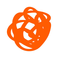 orange scribble element
