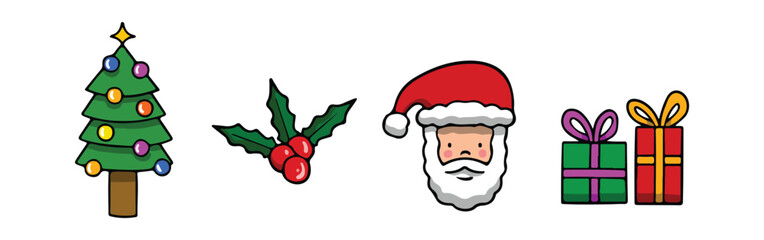 Set Icons Christmas elements